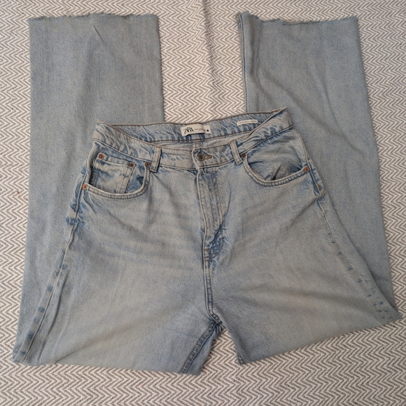 Zara Wide Leg Jeans - Light Blue - Picture 4 of 9